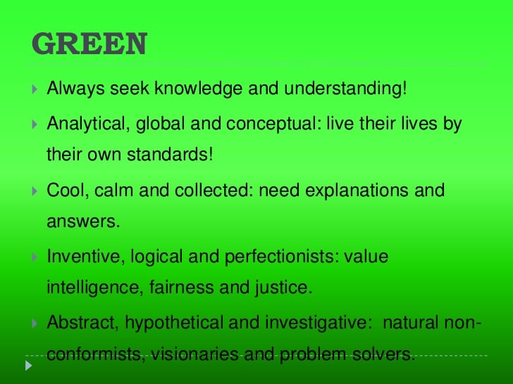 meaning of green in english