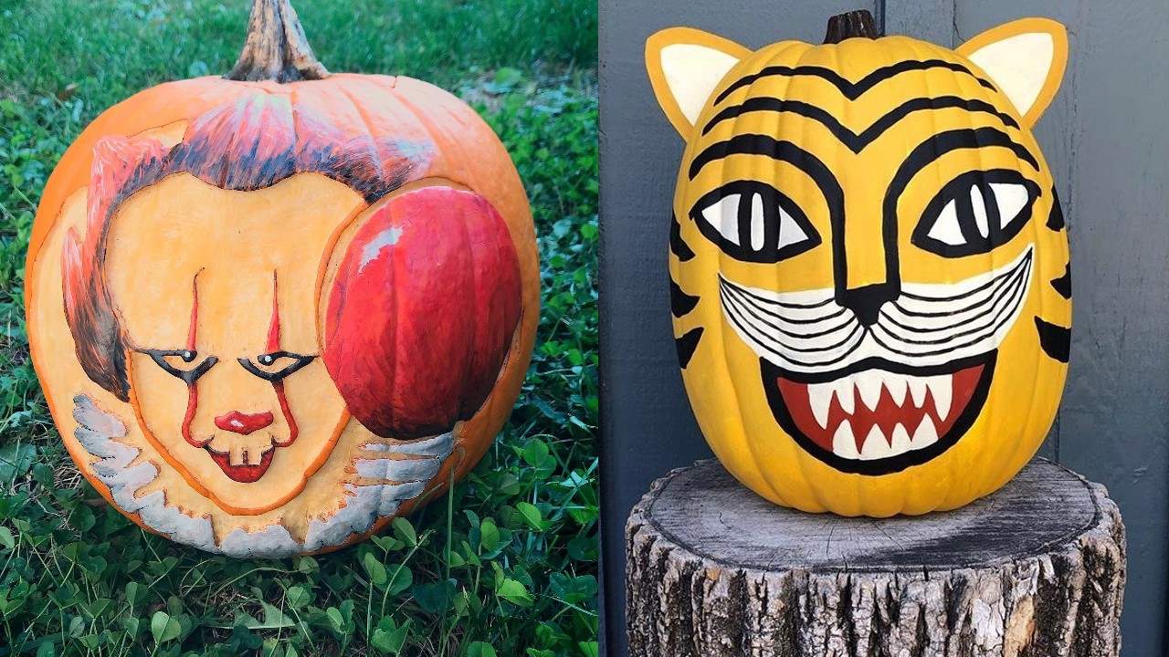 It took me 31 hours to finish painting my pumpkins this year but only  seconds for a neighbor to come by and say Aww  raww